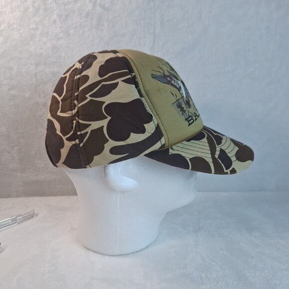 Vintage Baldor Electric Snapback Hat Cap Camo Ducks With Rope And Foam - Picture 6 of 9
